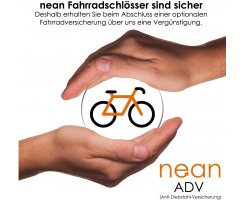 nean Fahrrad-Ketten-Schloss mit Zahlen und Textilummantelung 6 x 900 mm