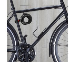 nean Fahrrad-Spiralkabel-Schloss mit Zahlen, Halterung und Soft-Touch-Oberfläche 15 x 1800 mm Schwarz
