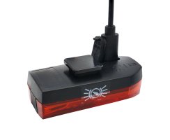 nean Fahrrad Akku Rückleuchte mit Bremsleuchte, Auto-Ein-Aus und StVZO-Zulassung, 5,5 Candela