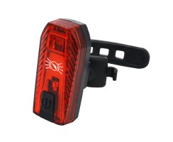nean Fahrrad Akku Rückleuchte mit Bremsleuchte, Auto-Ein-Aus und StVZO-Zulassung, 5,5 Candela