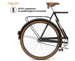 nean Fahrrad Rückleuchte mit Batterien, Reflektor und StVZO-Zulassung, 7 Candela