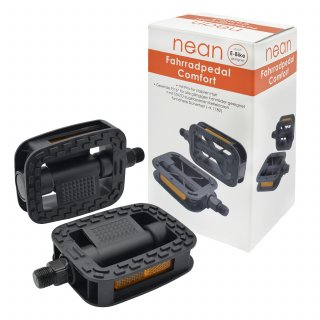 nean Fahrradpedal Comfort mit Reflektor, StVZO-Zugelassen, 9/16", 2er-Set