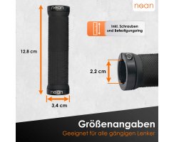 nean Fahrradgriff Fahrradgriffe "Sport", 2er-Set, 22 mm, schwarz