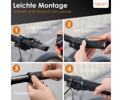 nean Fahrradgriff Fahrradgriffe "Sport", 2er-Set, 22 mm, schwarz