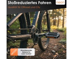 nean Fahrradpedal "Sport" mit Reflektor, StVZO-Zugelassen, 9/16", 2er-Set