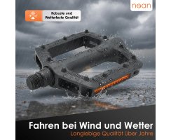 nean Fahrradpedal "Sport" mit Reflektor, StVZO-Zugelassen, 9/16", 2er-Set