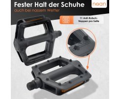 nean Fahrradpedal "Sport" mit Reflektor, StVZO-Zugelassen, 9/16", 2er-Set