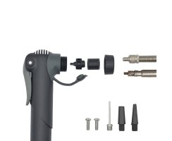 nean Luftpumpe "Kompakt", mit Halterung und Ventiladapter, 33ml, schwarz