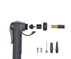 nean Luftpumpe "Kompakt", mit Halterung und Ventiladapter, 33ml, schwarz