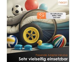 nean Luftpumpe "Kompakt", mit Halterung und Ventiladapter, 33ml, schwarz