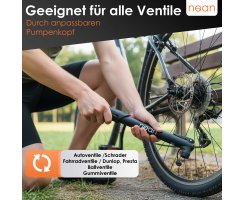 nean Luftpumpe "Kompakt", mit Halterung und Ventiladapter, 33ml, schwarz