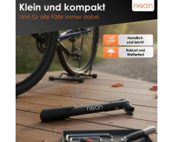 nean Luftpumpe "Kompakt", mit Halterung und Ventiladapter, 33ml, schwarz