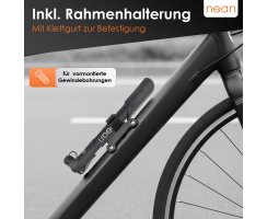 nean Luftpumpe "Kompakt", mit Halterung und Ventiladapter, 33ml, schwarz