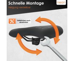 nean ergonomischer Fahrradsattel "Gel", stoßdämpfend, inkl. Sattelkloben