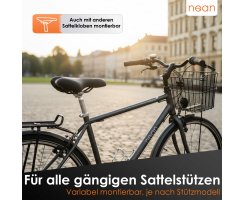 nean ergonomischer Fahrradsattel "Gel", stoßdämpfend, inkl. Sattelkloben