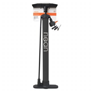 nean Fahrrad Luftpumpe Standluftpumpe mit Ventiladaptern, 450 ml, schwarz