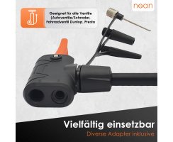 nean Fahrrad Luftpumpe Standpumpe mit Ventiladaptern, 450...